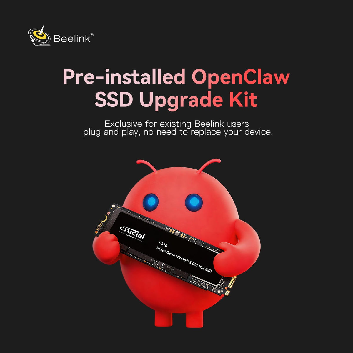 Pre-installed OpenClaw SSD Upgrade Kit