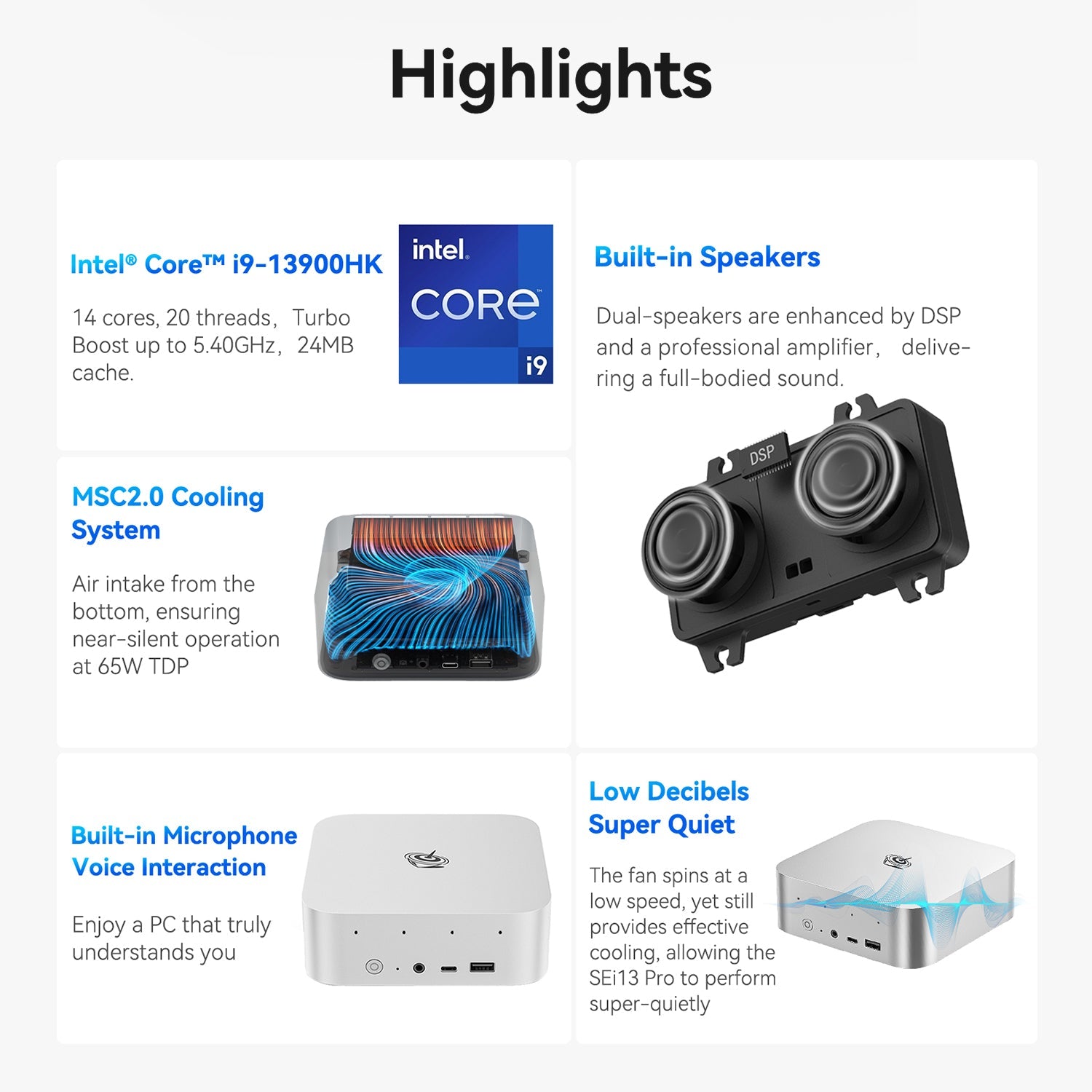 Beelink SEi13 Pro Intel® Core™ i9-13900HK / i7-13620H
